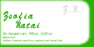 zsofia matai business card