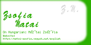 zsofia matai business card